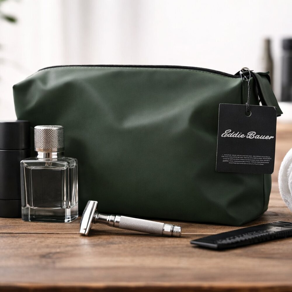 EDDIE BAUER Weekender Toiletry Bag Mens Hunter Green Toiletry Case NWT